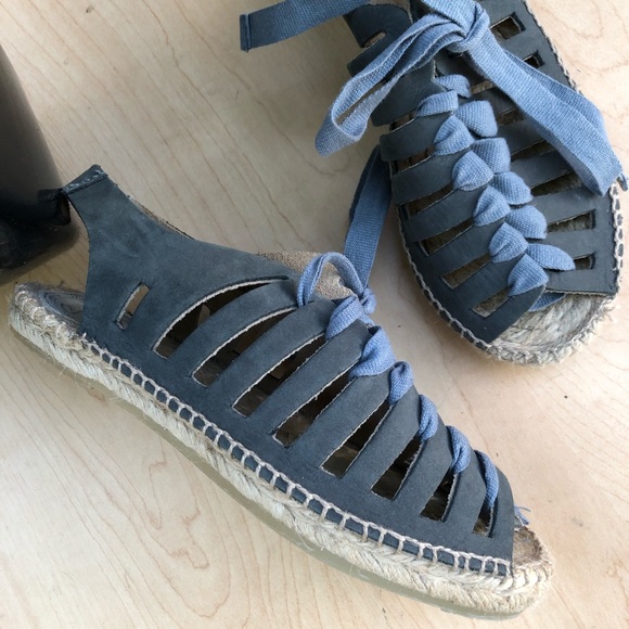 Cool Way Suede Leather Lace Up Sandals - Picture 4 of 8